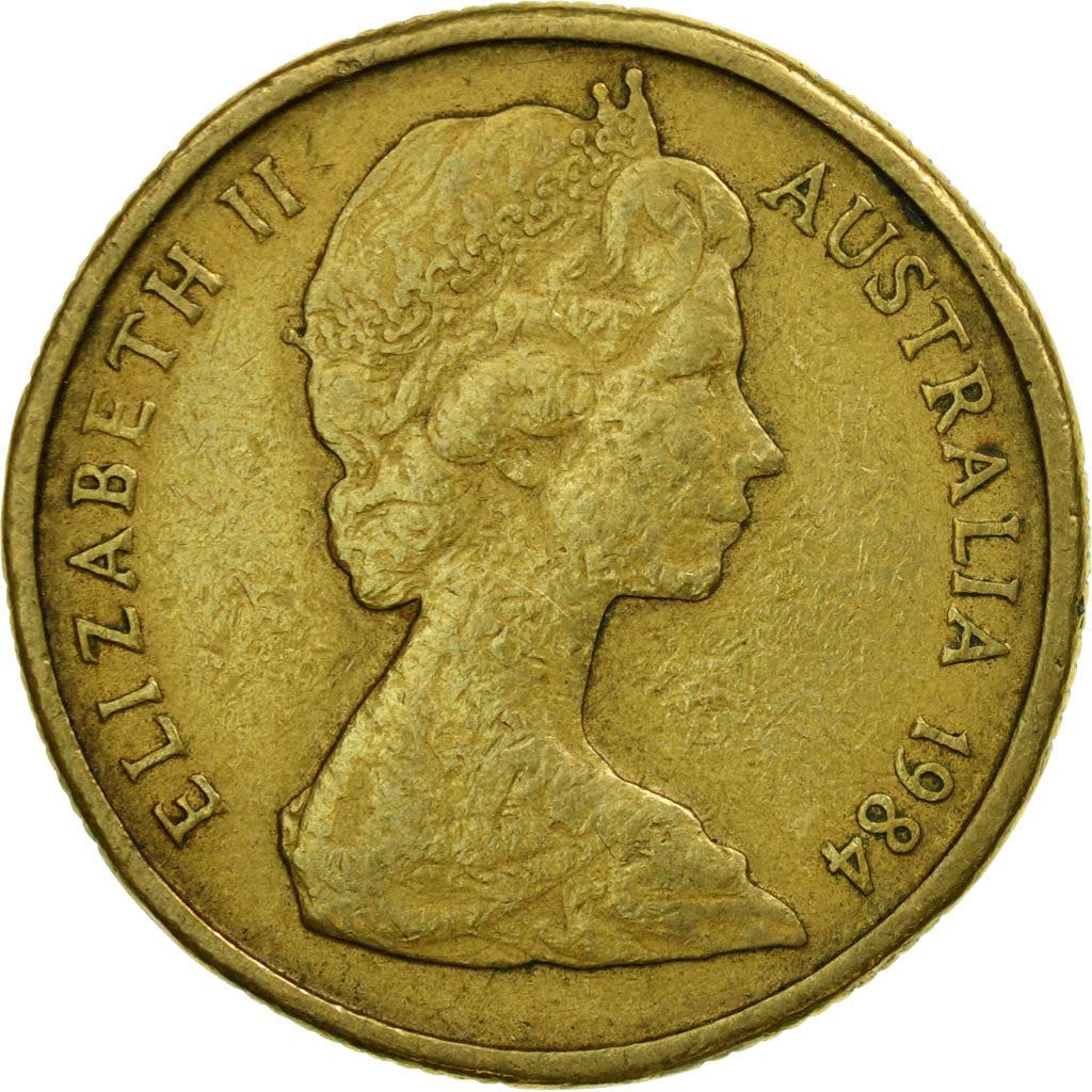 Australia Coin | 1 Dollar | Elizabeth II | Kangaroos | KM77 | 1984