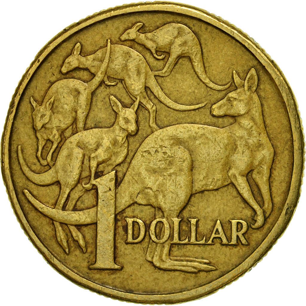 Australia Coin | 1 Dollar | Elizabeth II | Kangaroos | KM77 | 1984