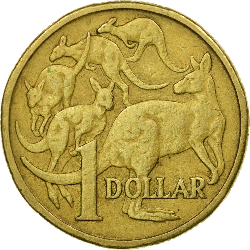 Australia Coin | 1 Dollar | Elizabeth II | Kangaroos | KM77 | 1984