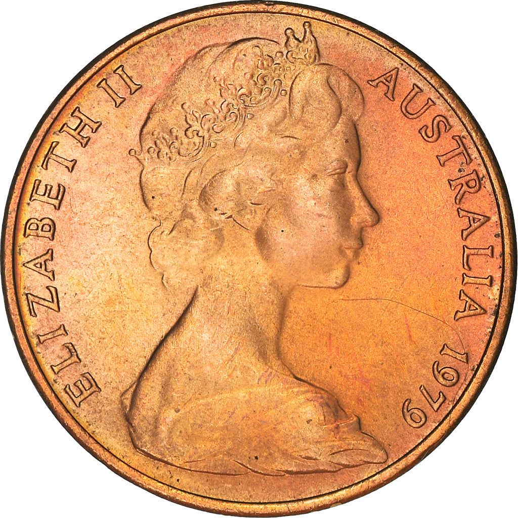 Australia Coin | 2 Cents | Elizabeth II | Frilled Neck Lizard | KM63 | 1966 - 1984