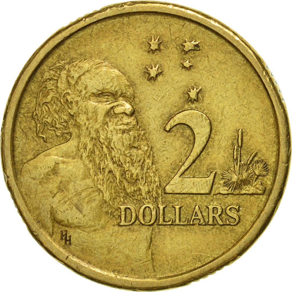 Australia Coin | 2 Dollars | Elizabeth II | Aboriginal man | KM101 | 1988 - 1998