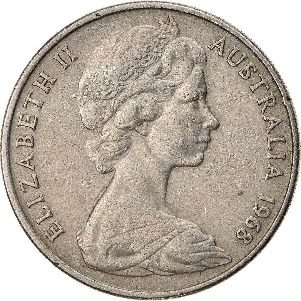 Australia Coin | 20 Cents | Elizabeth II | Platypus | KM66 | 1966 - 1984