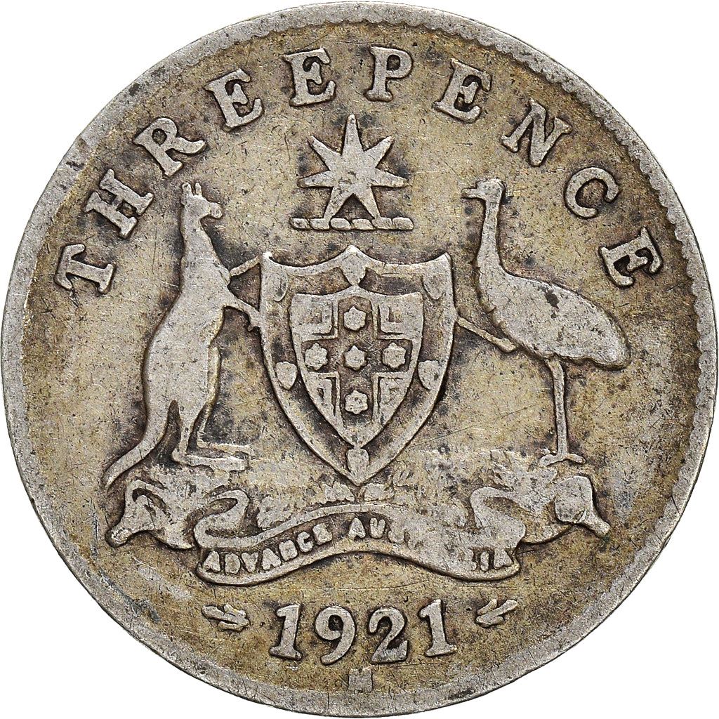 Australia Coin | 3 Pence | George V | Kangaroo | KM24 | 1911 - 1936