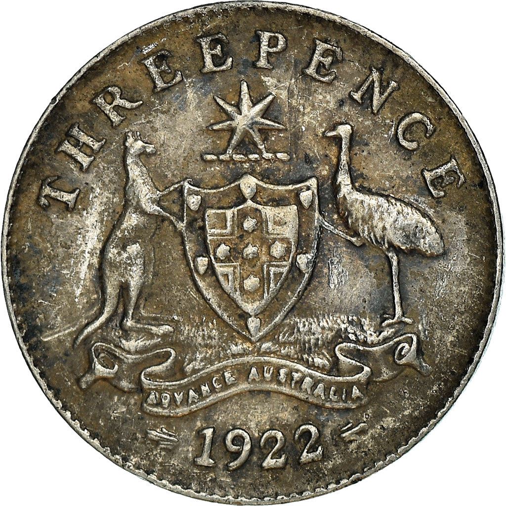 Australia Coin | 3 Pence | George V | Kangaroo | KM24 | 1911 - 1936