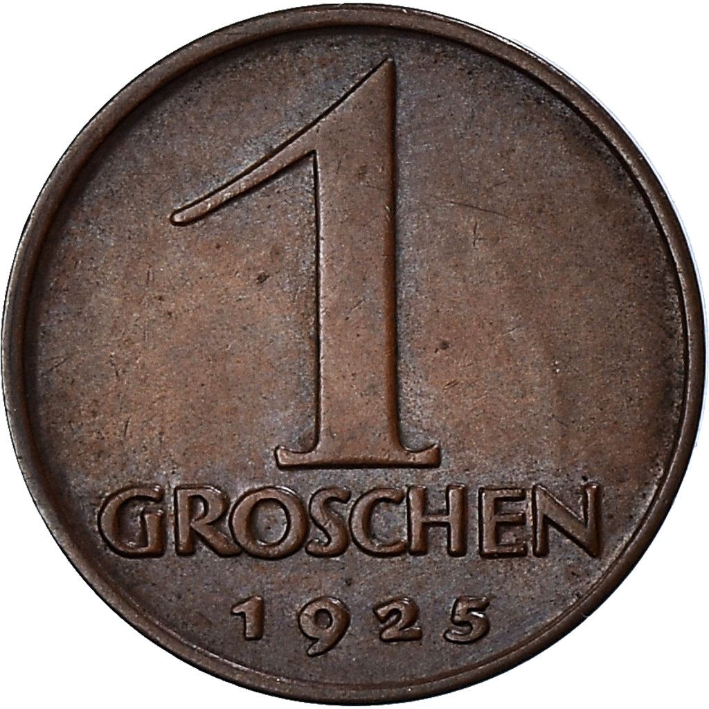 Austria 1 Groschen Coin | Crowned Eagle | KM2836 | 1925 - 1938