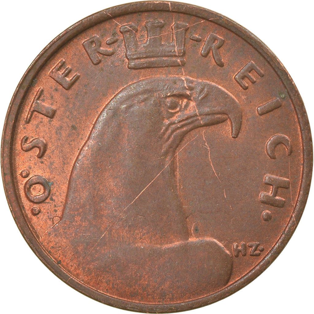 Austria 1 Groschen Coin | Crowned Eagle | KM2836 | 1925 - 1938