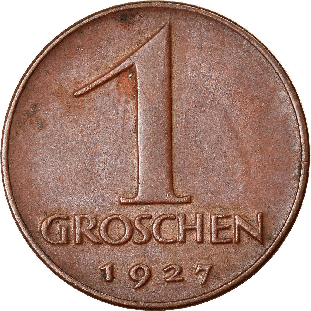 Austria 1 Groschen Coin | Crowned Eagle | KM2836 | 1925 - 1938