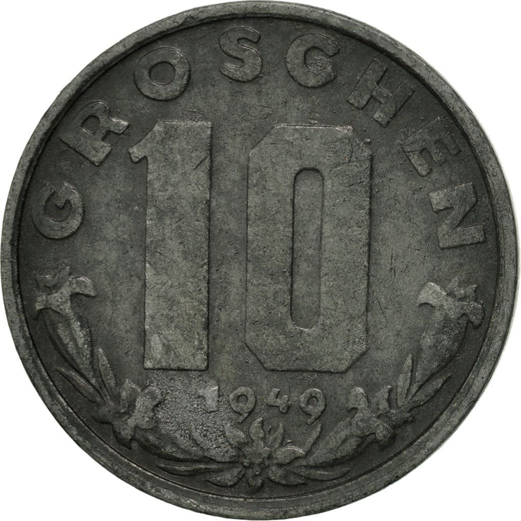 Austria 10 Groschen Coin | KM2874 | 1947 - 1949