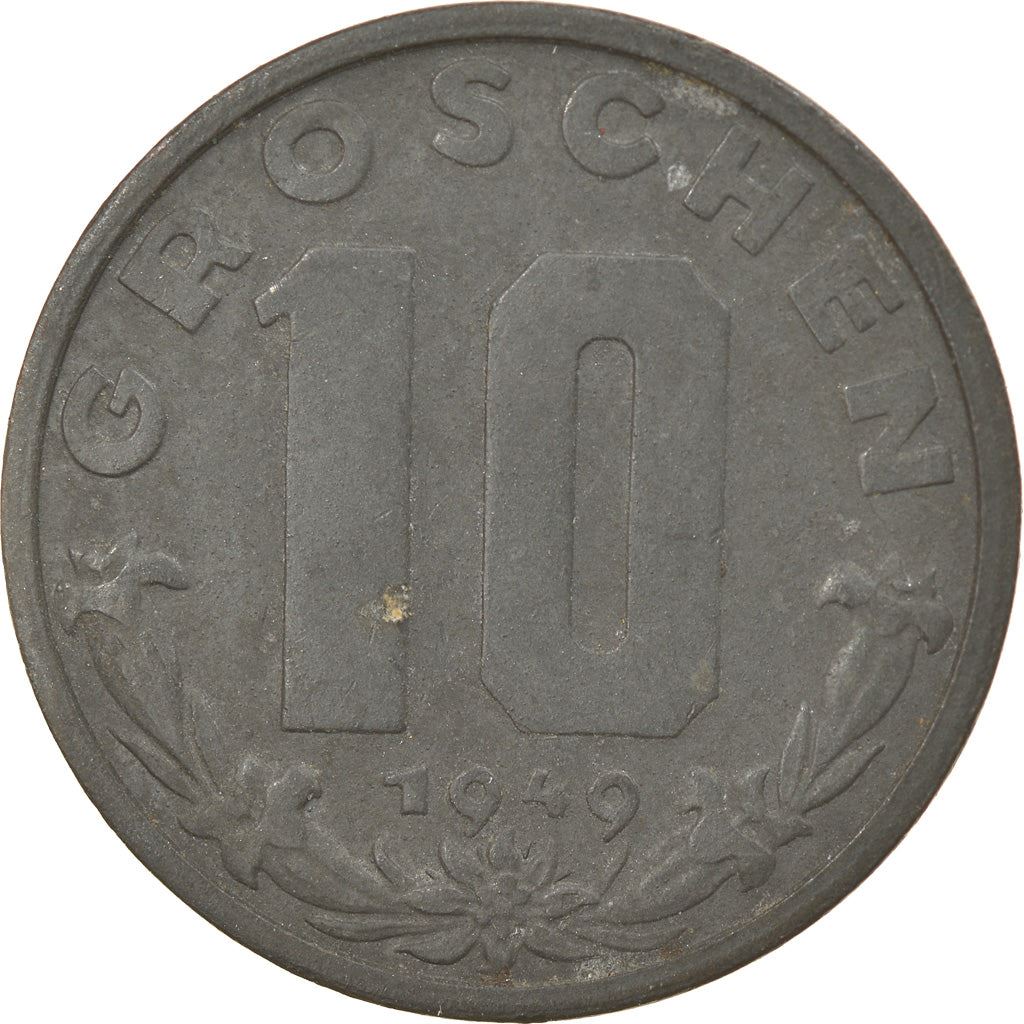 Austria 10 Groschen Coin | KM2874 | 1947 - 1949