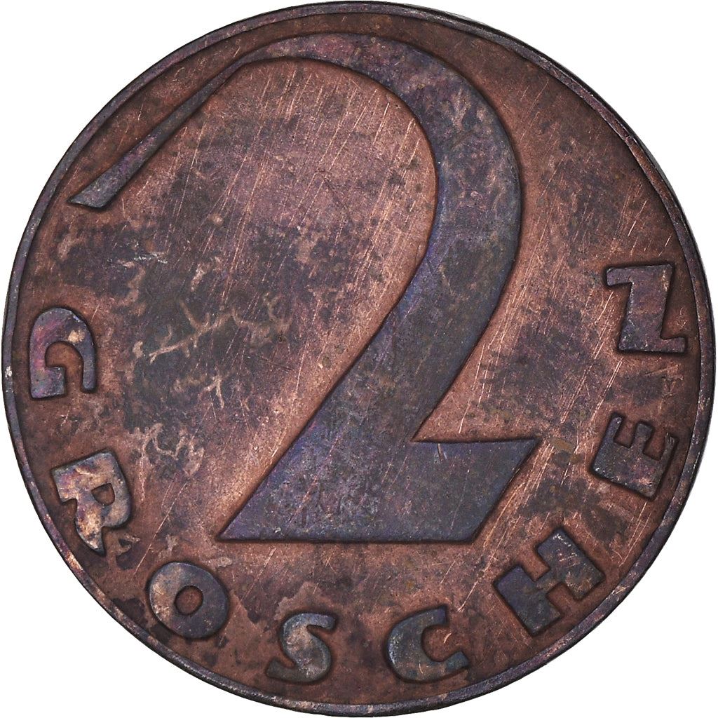 Austria 2 Groschen Coin | Cross Potent | KM2837 | 1925 - 1938