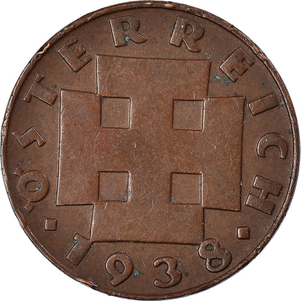 Austria 2 Groschen Coin | Cross Potent | KM2837 | 1925 - 1938