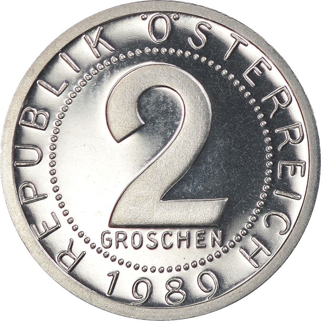 Austria 2 Groschen Coin | KM2876 | 1950 - 1994