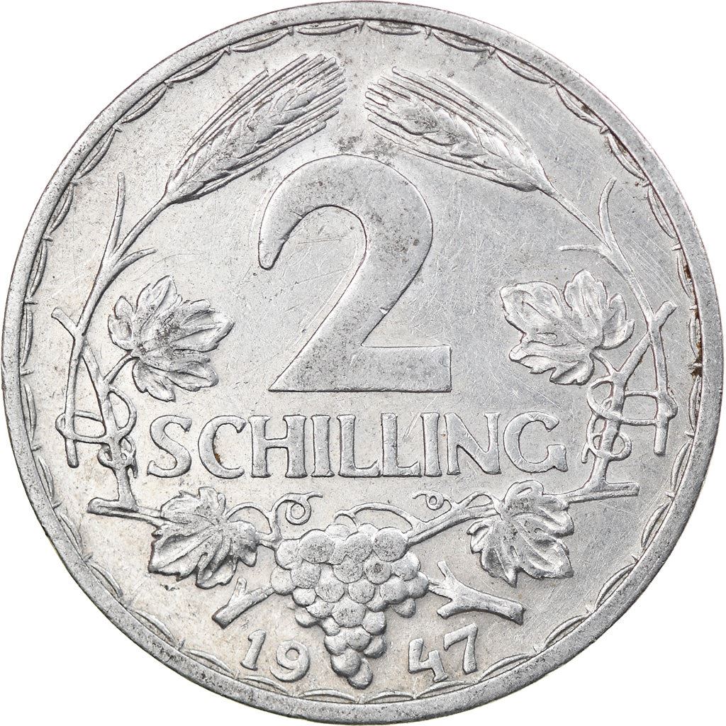 Austria 2 Schilling Coin | Grape | KM2872 | 1946 - 1952