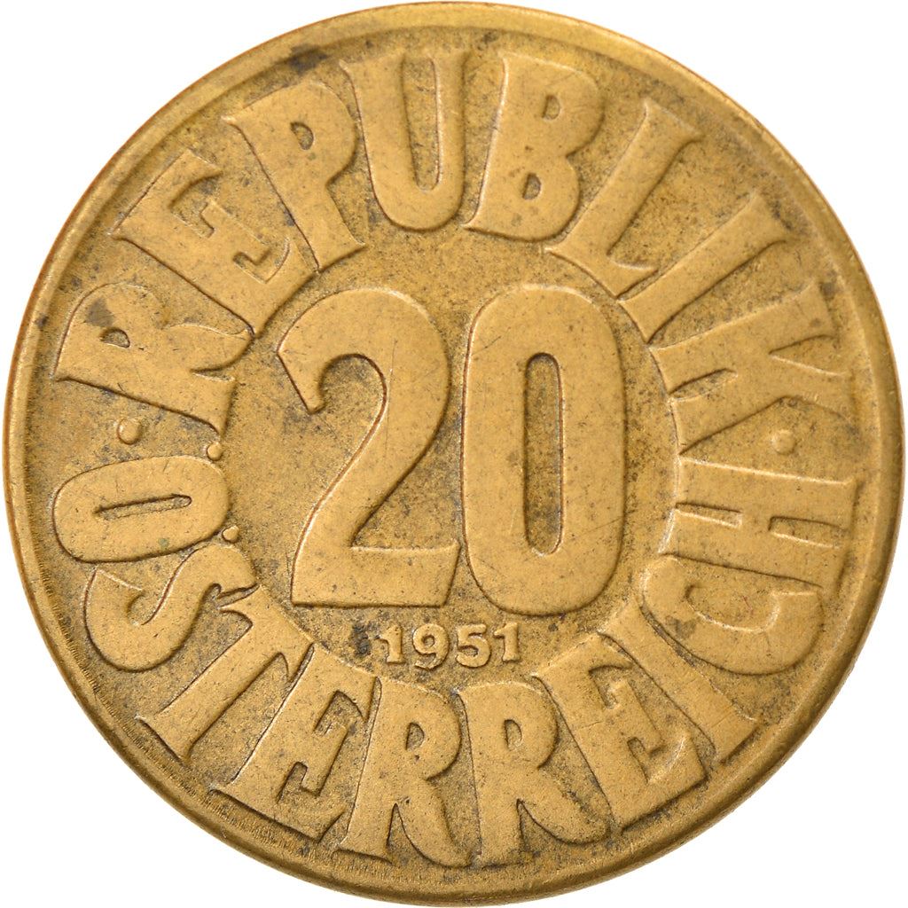 Austria | 20 Groschen Coin | KM2877 | 1950 - 1954