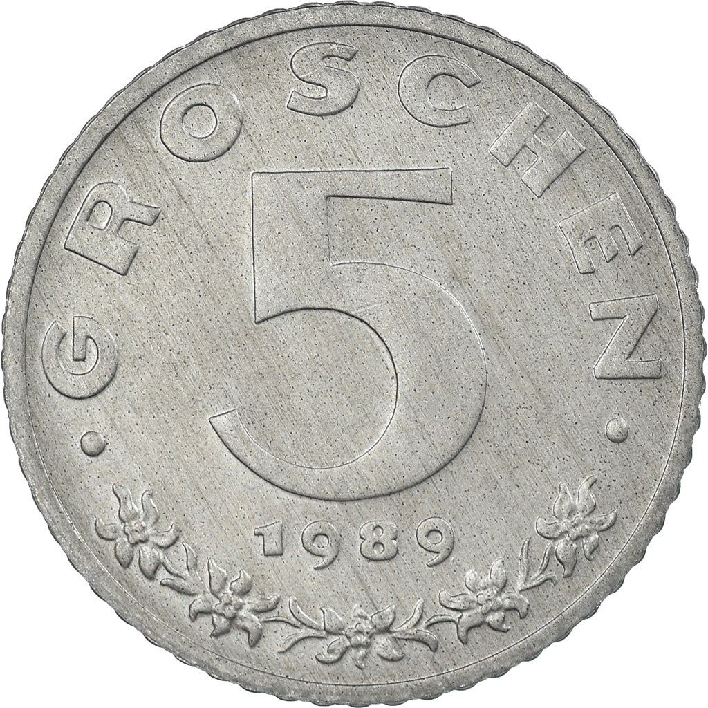 Austria 5 Groschen Coin | KM2875 | 1948 - 1994