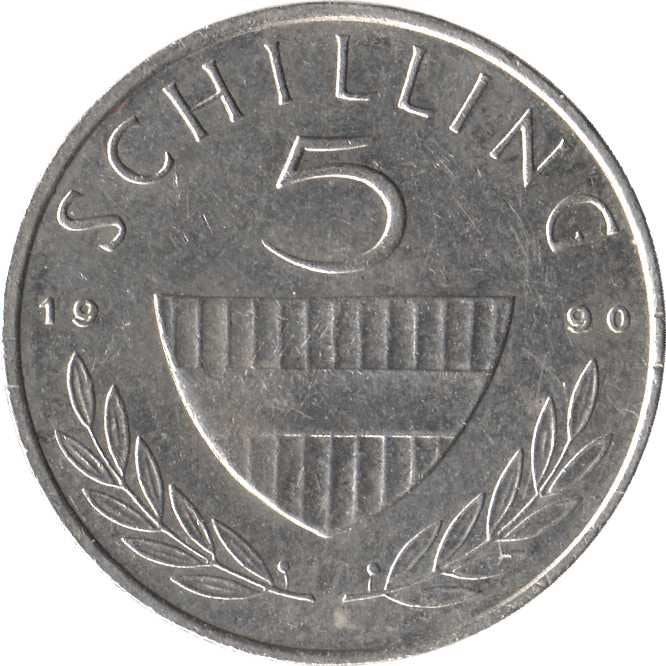 Austria 5 Schilling Coin | Lipizzaner Stallion | KM2889a | 1968 - 2001