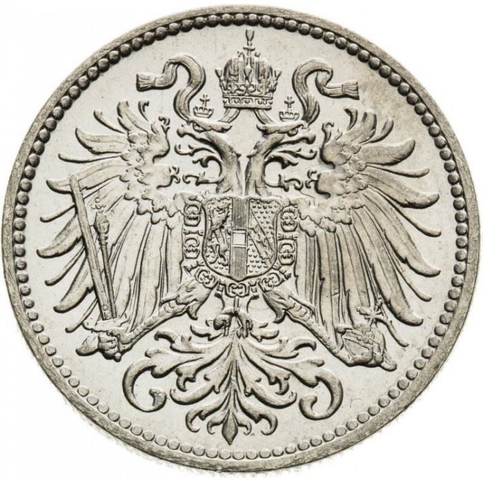 Austrian Empire | 10 Hellers Coin | Art Nouveau | Habsburg-Lorraine Shield | Km:2802 | 1892 - 1911