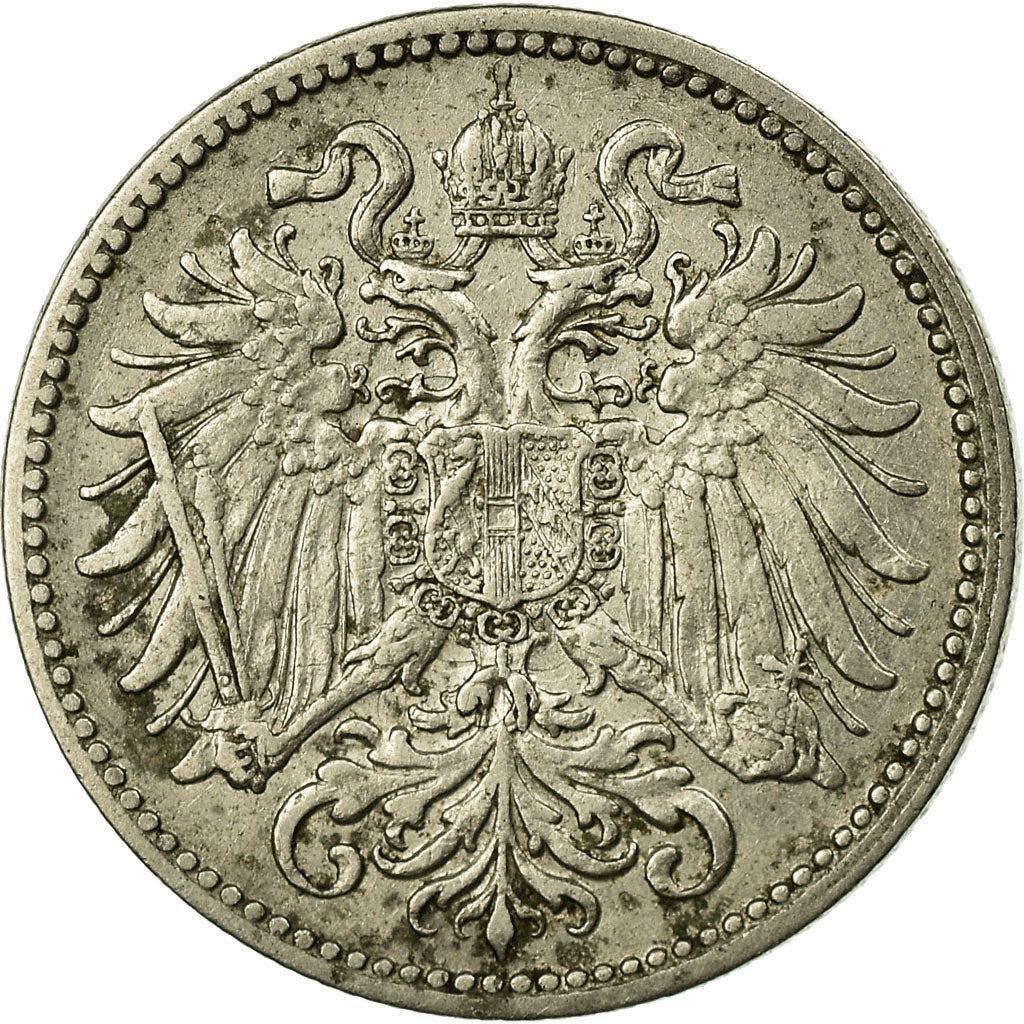 Austrian Empire | 10 Hellers Coin | Art Nouveau | Habsburg-Lorraine Shield | Km:2802 | 1892 - 1911