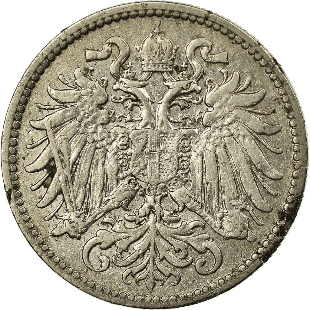 Austrian Empire | 10 Hellers Coin | Art Nouveau | Habsburg-Lorraine Shield | Km:2802 | 1892 - 1911