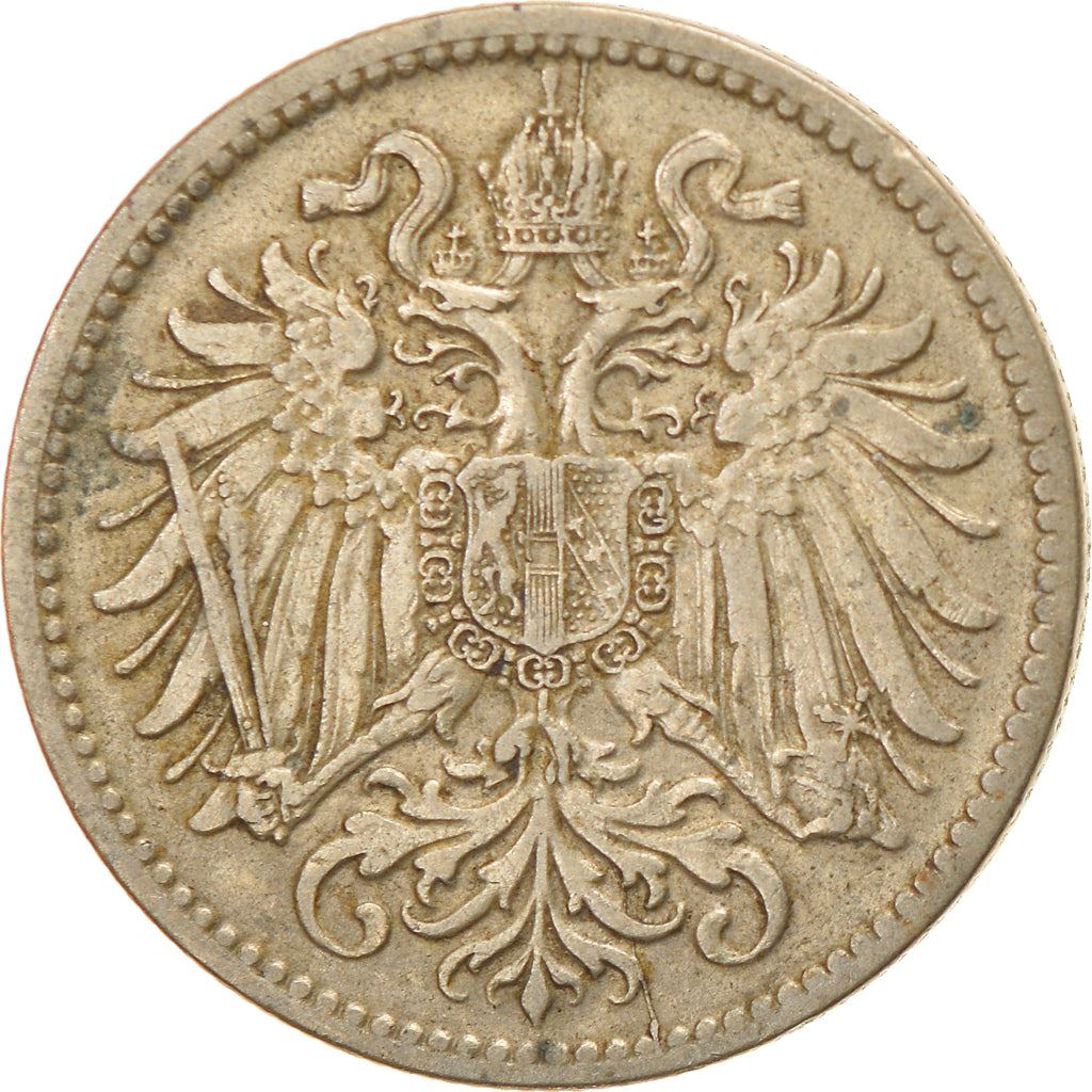 Austrian Empire | 10 Hellers Coin | Habsburg-Lorraine Shield | Oak Wreath | Km:2822 | 1915 - 1916