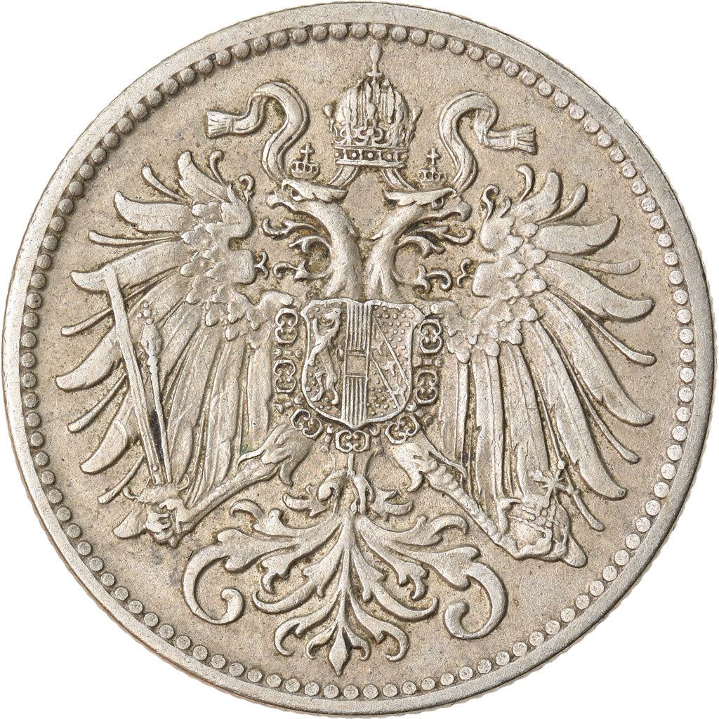 Austrian Empire | 10 Hellers Coin | Habsburg-Lorraine Shield | Oak Wreath | Km:2822 | 1915 - 1916