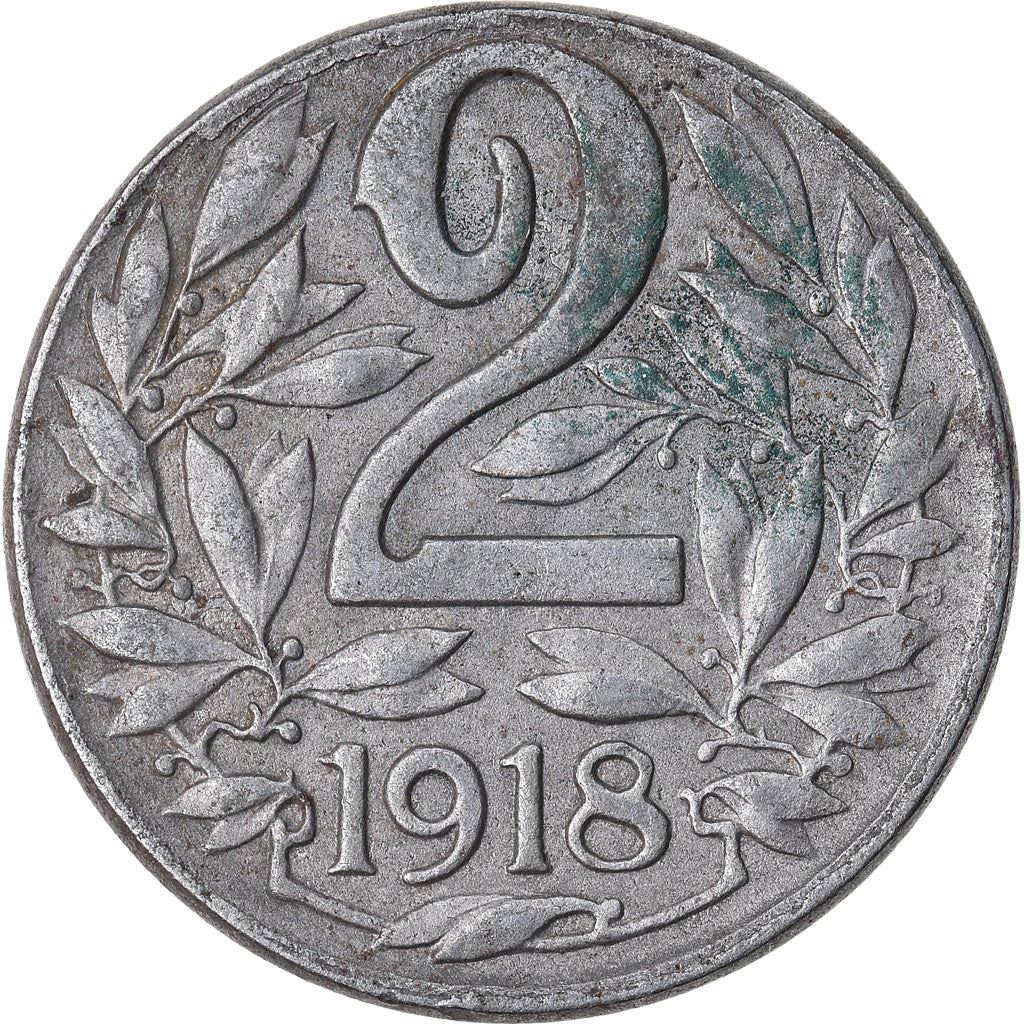 Austrian Empire | 2 Hellers Coin | Austrian Escutcheon | Km:2824 | 1916 - 1918