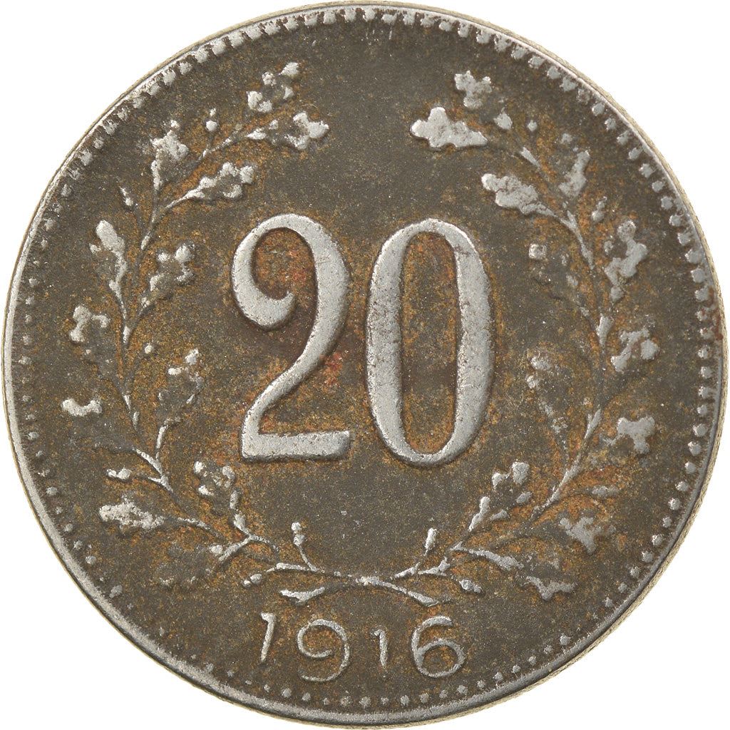 Austrian Empire | 20 Hellers Coin | Austrian Escutcheon | Km:2826 | 1916 - 1918