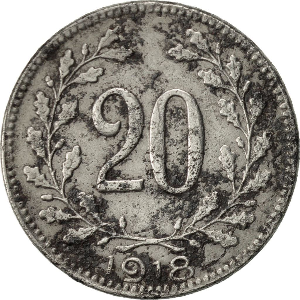 Austrian Empire | 20 Hellers Coin | Austrian Escutcheon | Km:2826 | 1916 - 1918