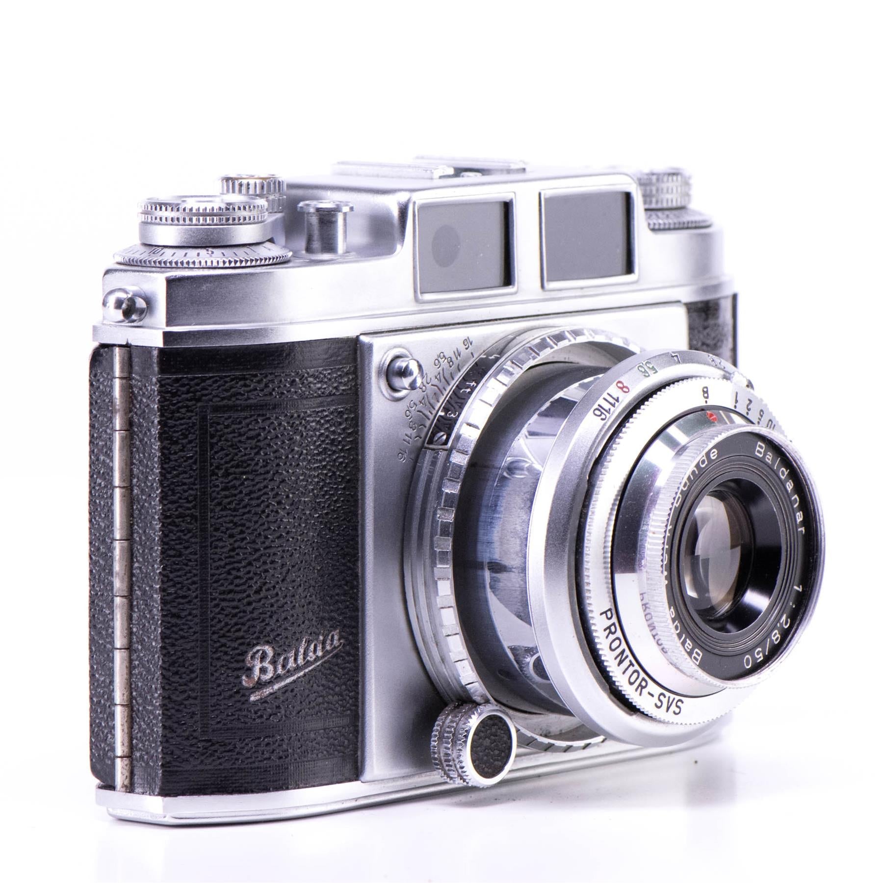 Balda Super Baldina Camera | Baldanar 50mm f2.8 lens | White | Germany | 1954