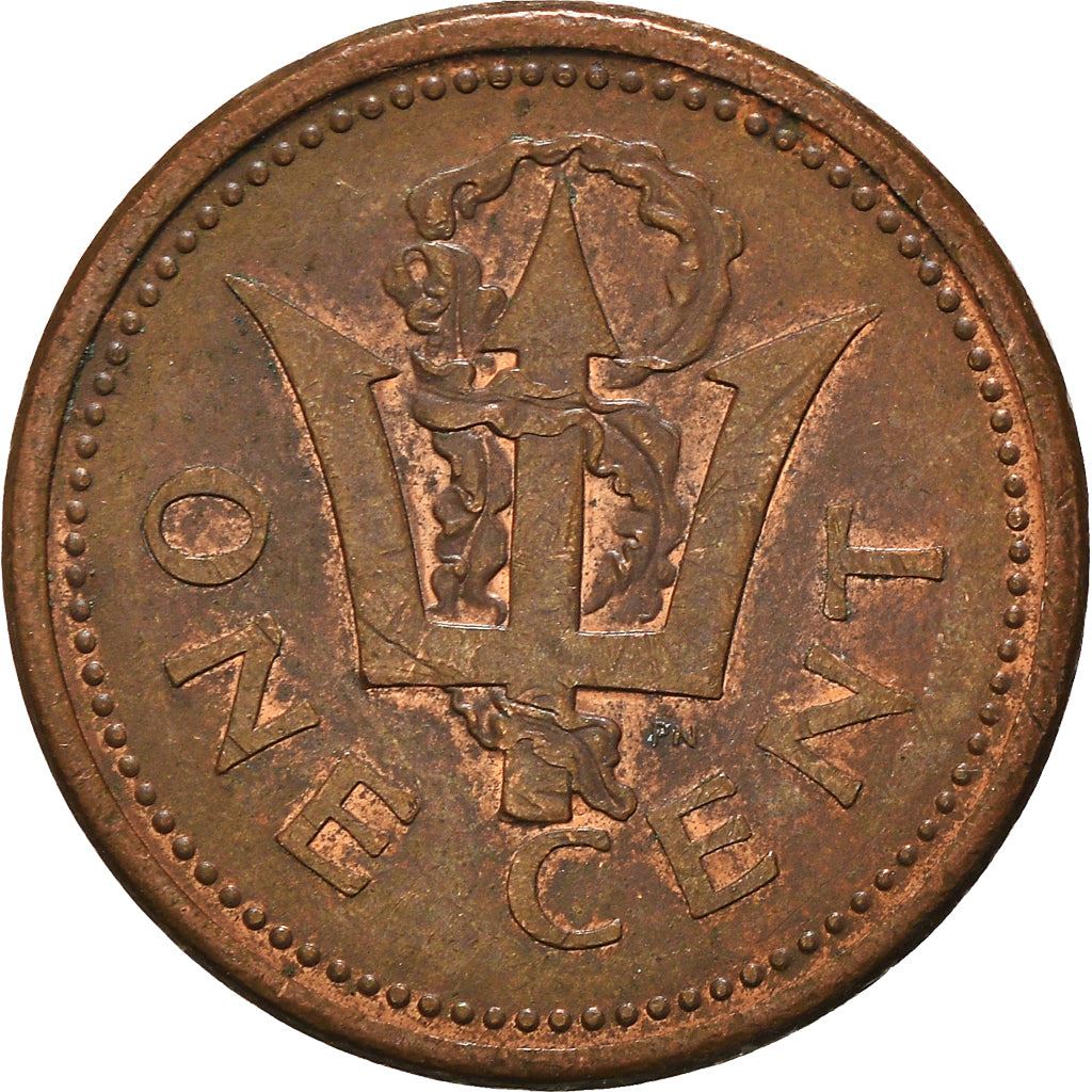 Barbados | 1 Cent Coin | Trident | Km:10 | 1973 - 1991