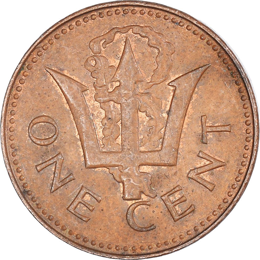 Barbados | 1 Cent Coin | Trident | Km:10 | 1973 - 1991