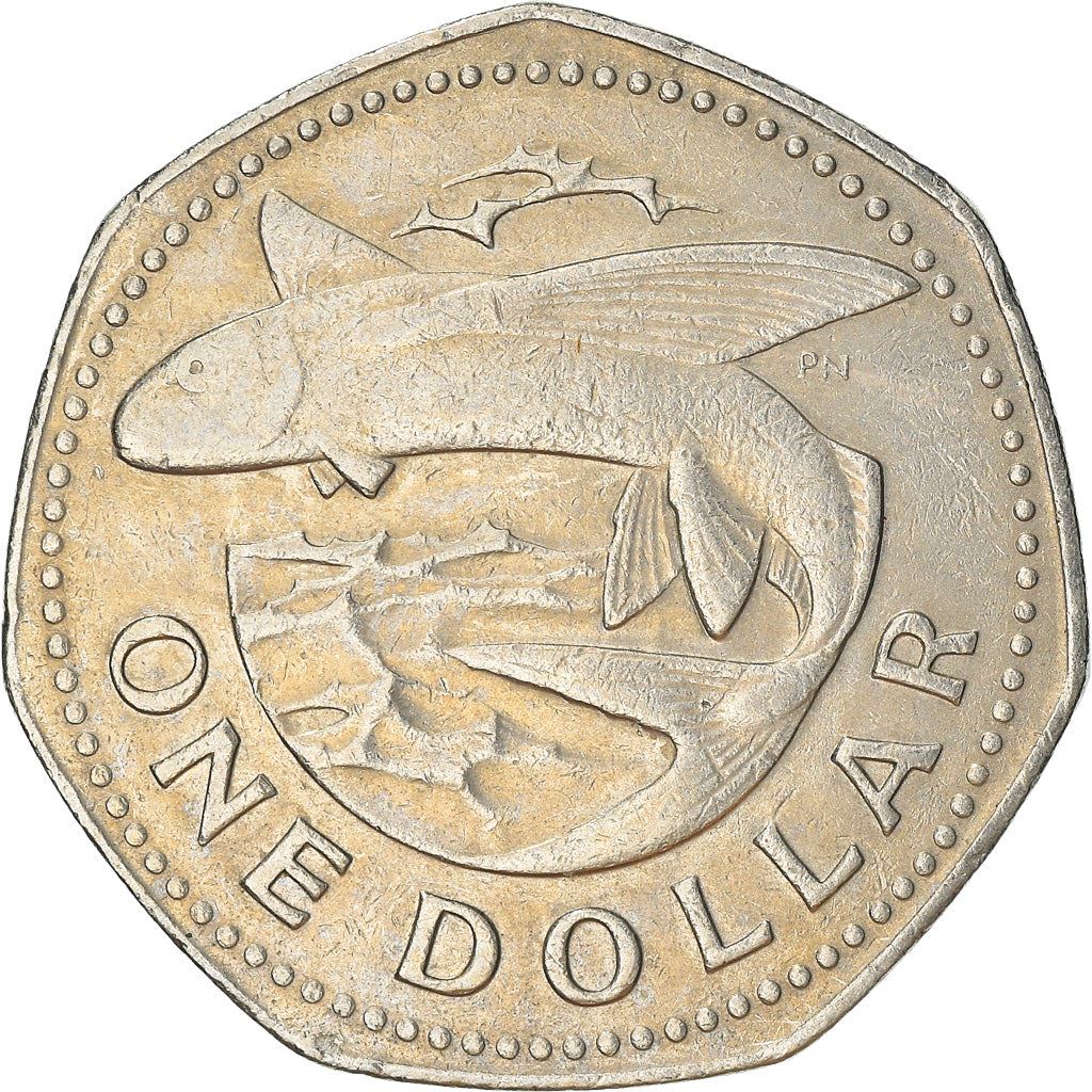 Barbados | 1 Dollar Coin | Flying fish | Km:14.1 | 1973 - 1986