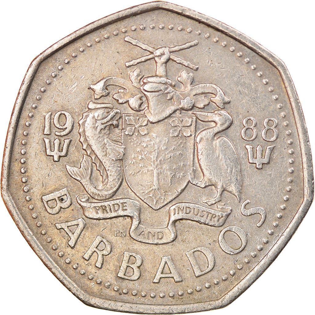 Barbados | 1 Dollar Coin | Flying fish | Km:14.2 | 1988 - 2005