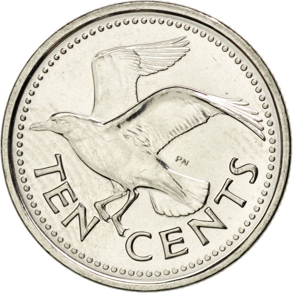 Barbados | 10 Cents Coin | Gull | Km:12A | 2007 - 2022