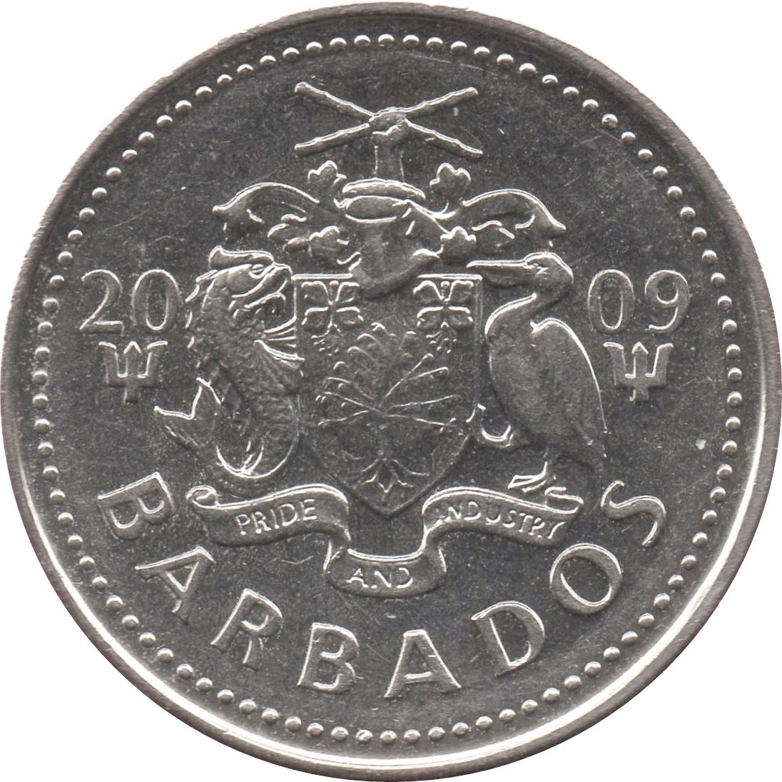 Barbados | 25 Cents Coin | Windmill | Km:13A | 2007 - 2021