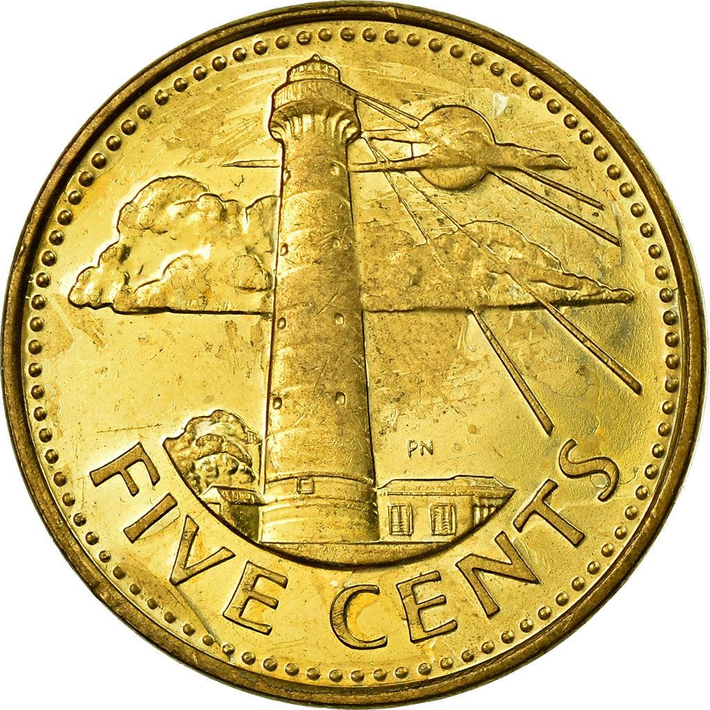 Barbados | 5 Cents Coin | Lighthouse | Km:11 | 1973 - 2007