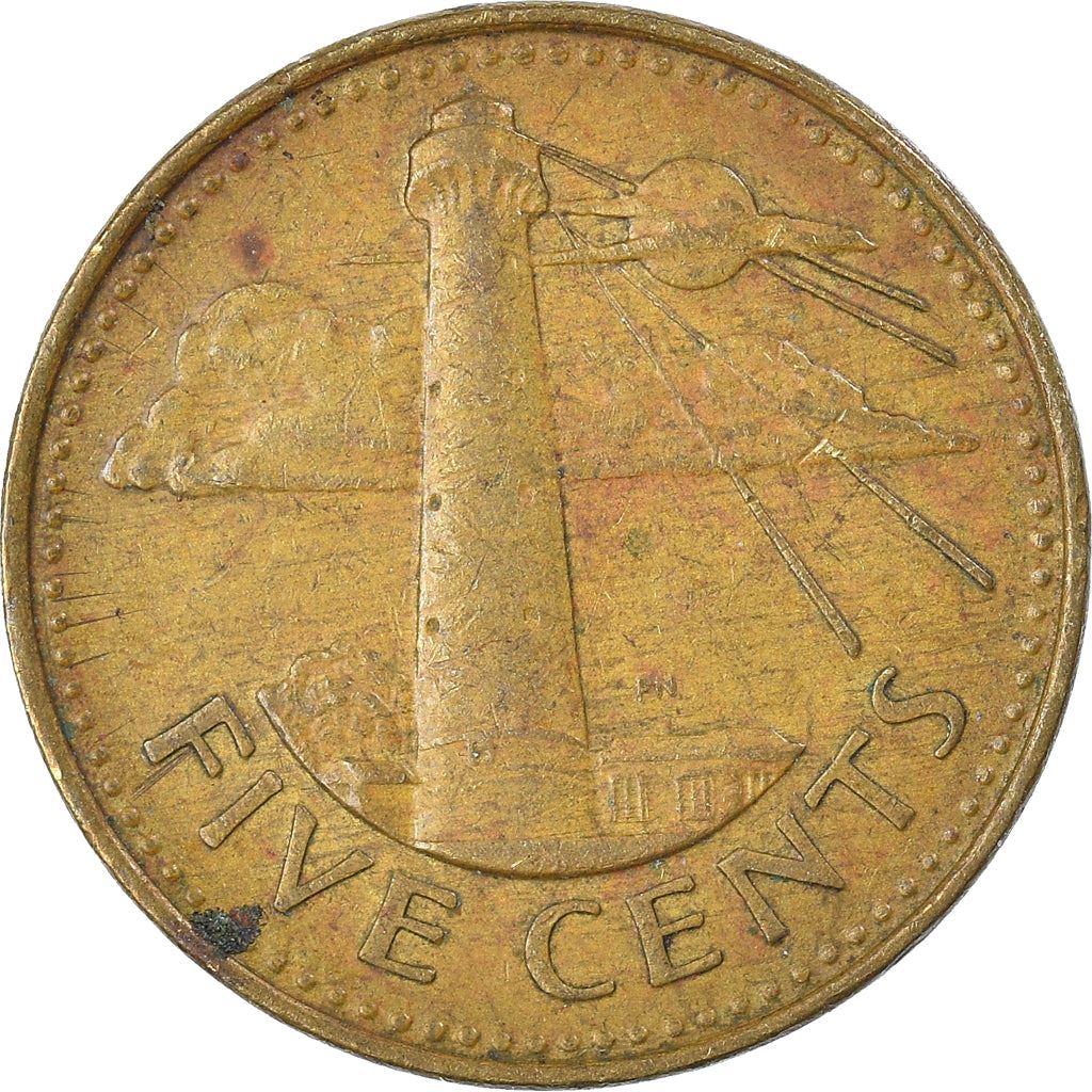 Barbados | 5 Cents Coin | Lighthouse | Km:11 | 1973 - 2007