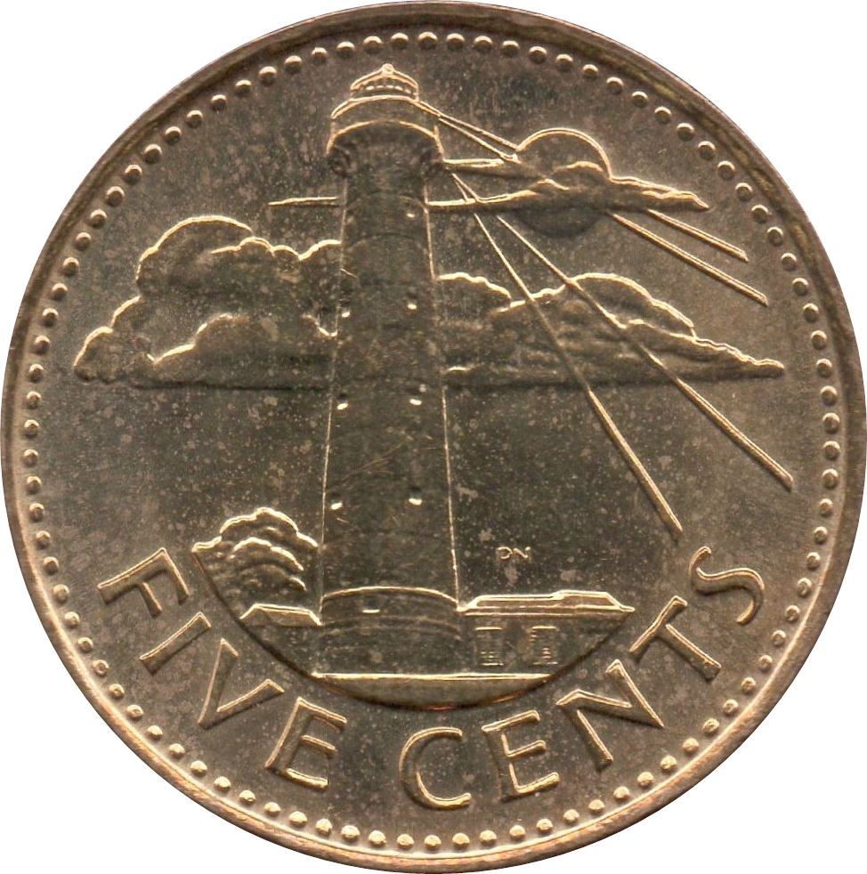 Barbados | 5 Cents Coin | Lighthouse | Km:11A | 2007 - 2022