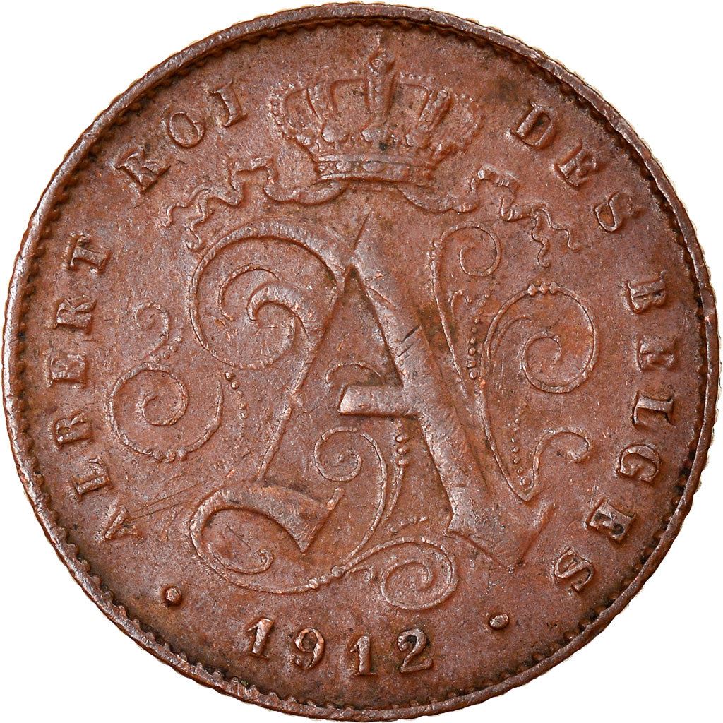 Belgian 1 Centime Coin | Albert I Belgique | Lion | Star | KM76 | 1912 - 1914