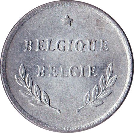 Belgian 2 Francs Allied Occupation Coinage | Olive branch | Star | KM133 | 1944