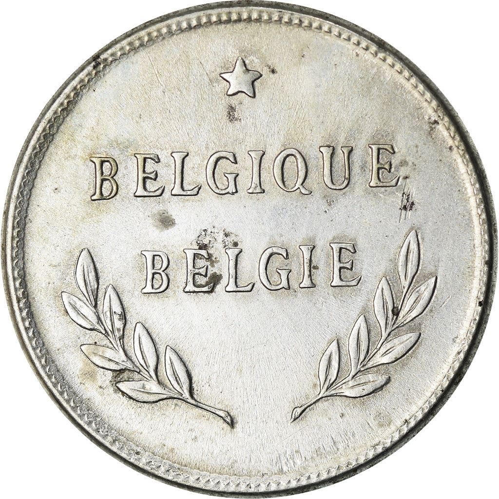 Belgian 2 Francs Allied Occupation Coinage | Olive branch | Star | KM133 | 1944