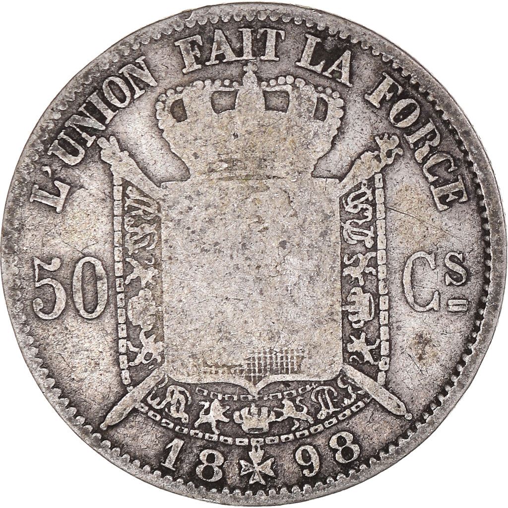 Belgian 50 Centimes Coin | Leopold II | KM26 | 1866 - 1899