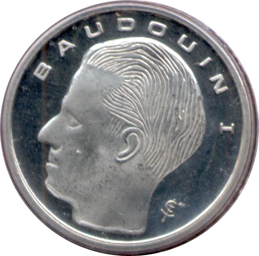 Belgian Coin 1 Franc - Baudouin I Belgique | Star | KM170 | 1989 - 1993