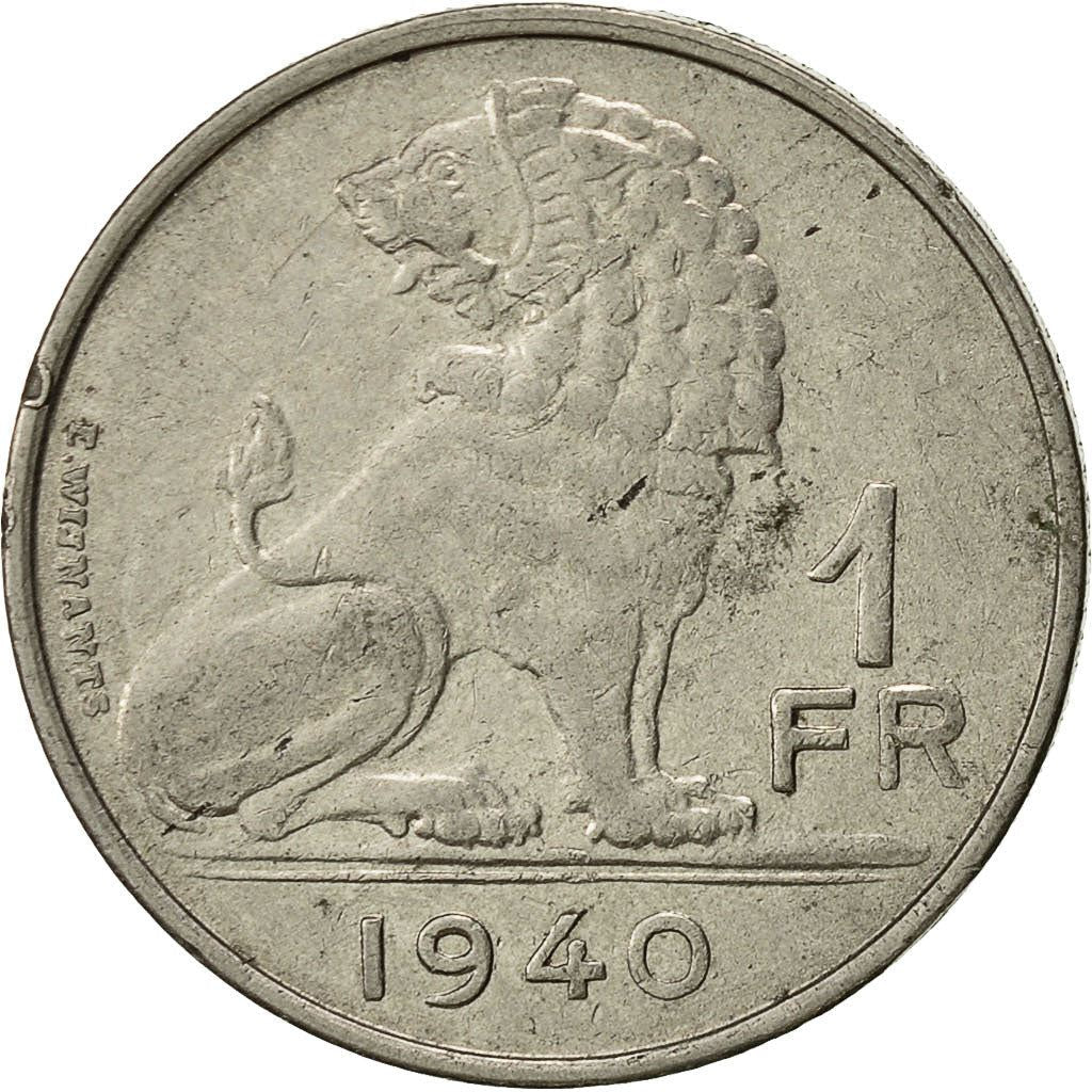 Belgian Coin 1 Franc - Léopold BELGIQUE | West-Flanders | Namur | KM120 | 1939 - 1940