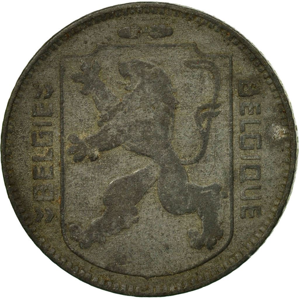 Belgian Coin 1 Franc - Léopold III BELGIQUE | Escutcheon | Acorns | KM128 | 1942 - 1947