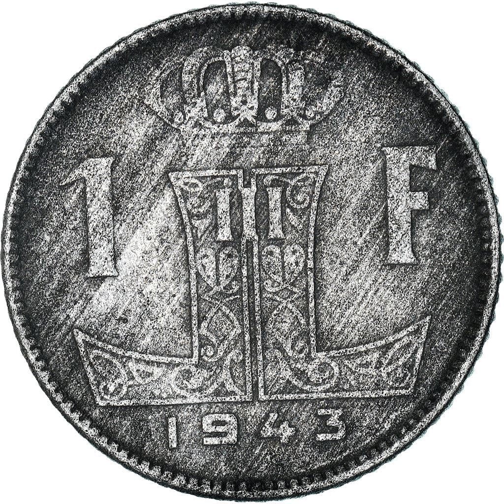 Belgian Coin 1 Franc - Léopold III BELGIQUE | Escutcheon | Acorns | KM128 | 1942 - 1947