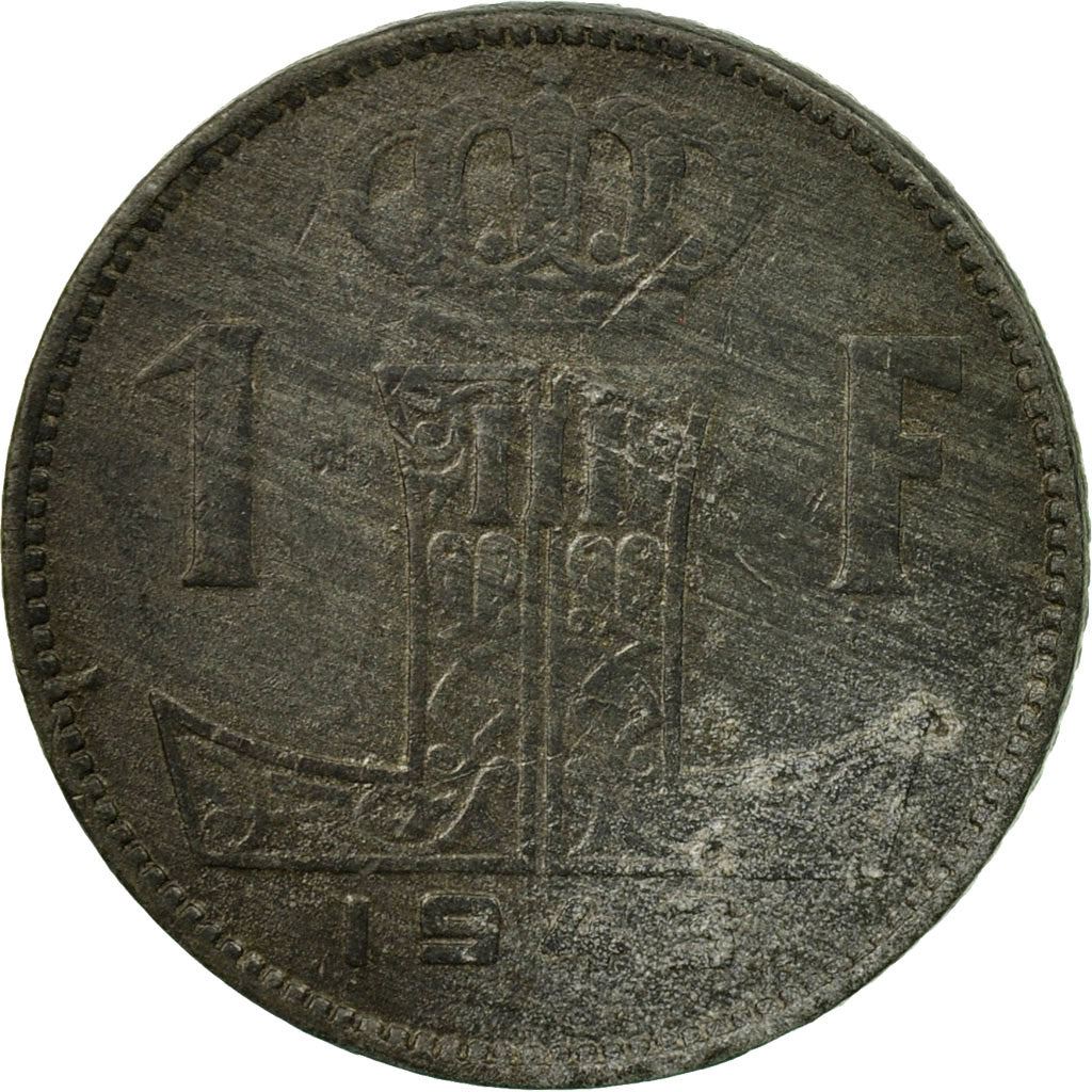 Belgian Coin 1 Franc - Léopold III BELGIQUE | Escutcheon | Lion | KM127 | 1941 - 1947