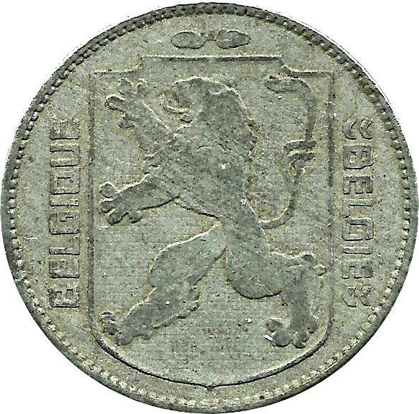 Belgian Coin 1 Franc - Léopold III BELGIQUE | Escutcheon | Lion | KM127 | 1941 - 1947