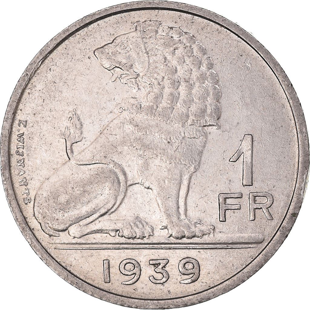 Belgian Coin 1 Franc - Léopold III BELGIQUE | Namur | Limbourg | KM119 | 1939