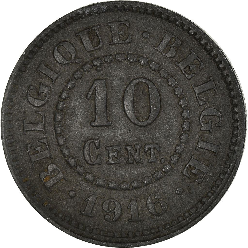 Belgian Coin 10 Centimes German Occupation Coinage | Lion | Flower | KM81 | 1915 - 1917